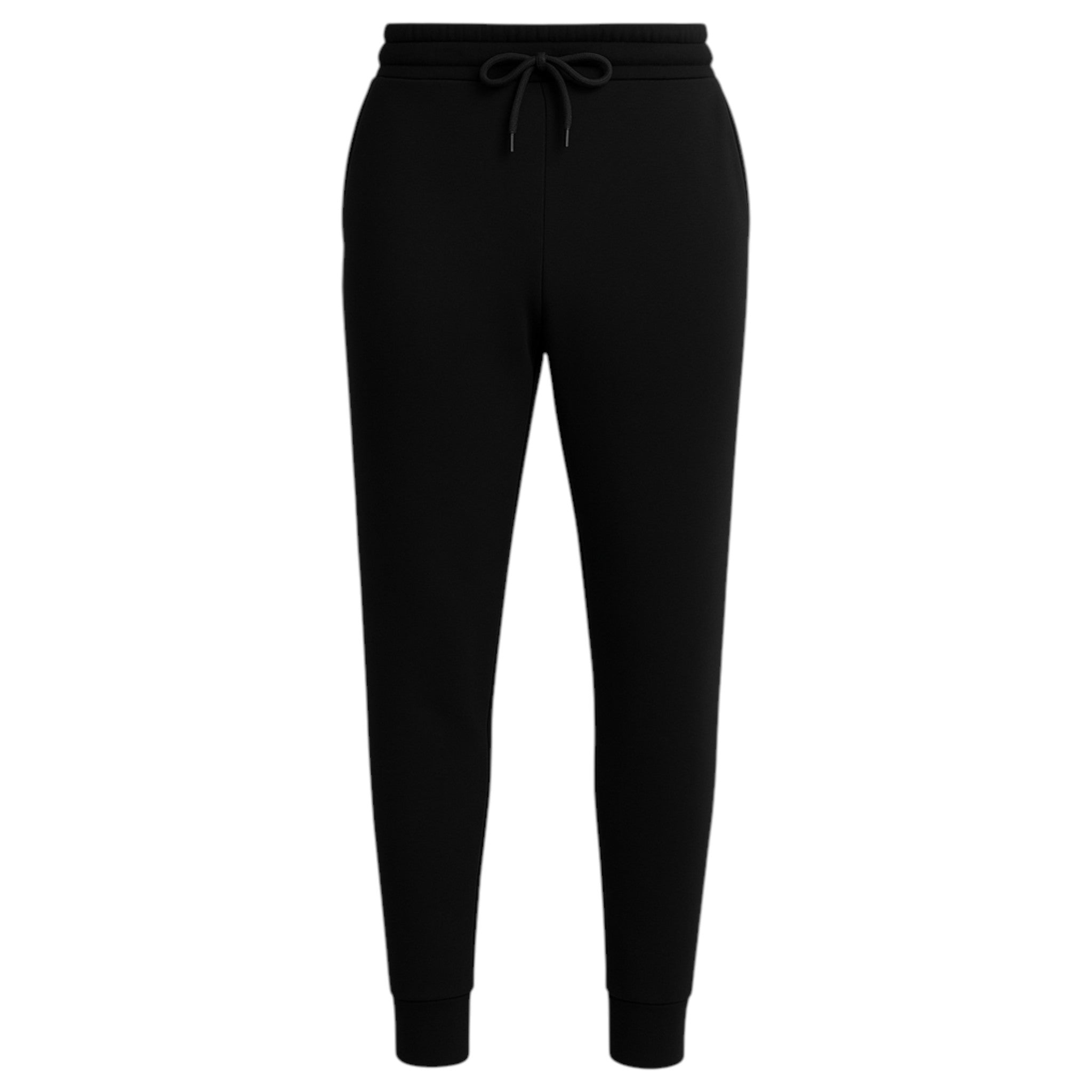 Men's JDN branded hooded tracksuit set in black – plain hoodie with kangaroo pocket and matching joggers loungewear activewear